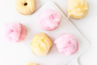 Cotton Candy Donuts: Fluffy Glazed Donuts Topped with Cotton Candy