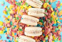 Fruity Pebbles Macarons: Colorful Cereal-Filled French Cookies