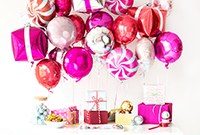 Holiday Goodie and Gift-Wrapping Party with DIY Present Balloons