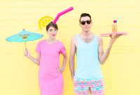 DIY Tropical Drink and Pool Boy Couples Costume Ideas