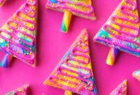 Multicolor Christmas Tree Cookie Bars for Holiday Baking