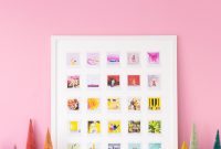DIY Rainbow Photo Collage Using Instax Square Photos