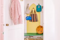 Colorful Entry Closet Makeover: Small Space Storage Ideas and Tips