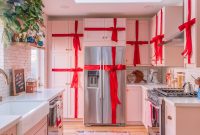 Turn Kitchen Cabinets into Charming Christmas Gift Boxes
