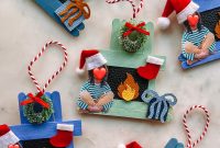 DIY Mini Fireplace Ornament from Popsicle Sticks: Step-by-Step Guide