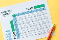 Printable Football Squares Grid for Game Day Fillable PDF