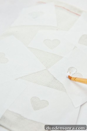 DIY Glitter Heart Bags