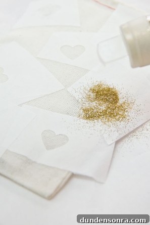 Make DIY Glitter Heart Tote Bags: Step-by-Step Guide 6 DIY Glitter Heart Drawstring Bags
