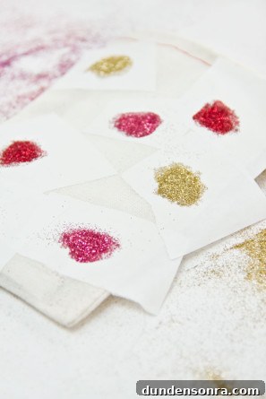 DIY Glitter Heart Valentine Bags