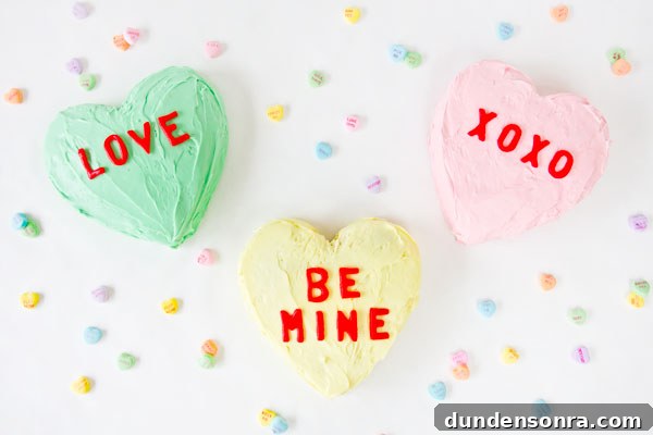 Make Your Own Conversation Heart Cakes: Step-by-Step DIY Guide 2 Conversation Heart Cakes