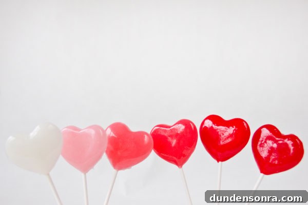 Ombre Heart Lollipops