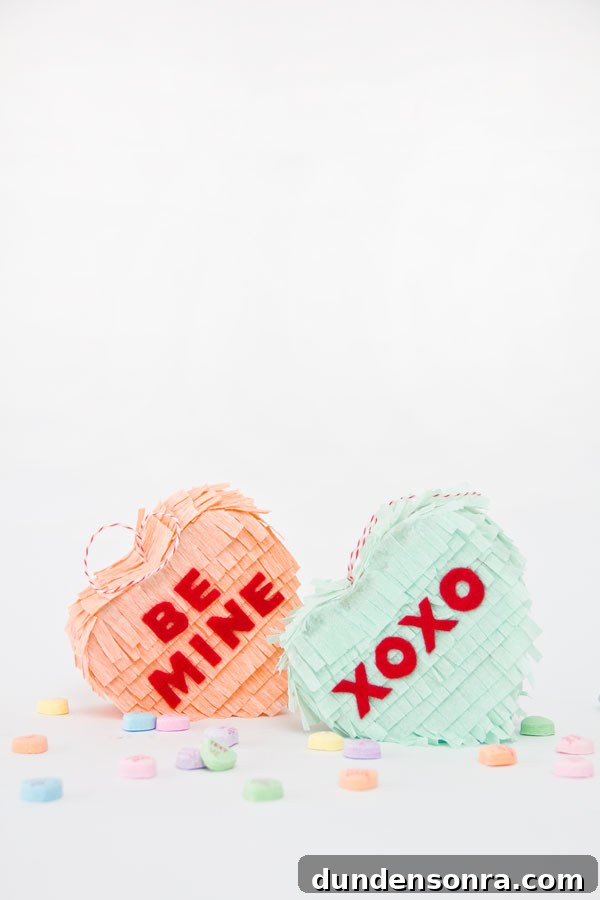 DIY Mini Coversation Heart Pinatas