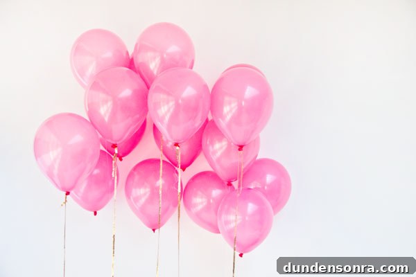 Pink Balloons and Gold Sequins