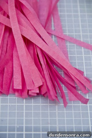 DIY Mini Tissue Paper Tassels