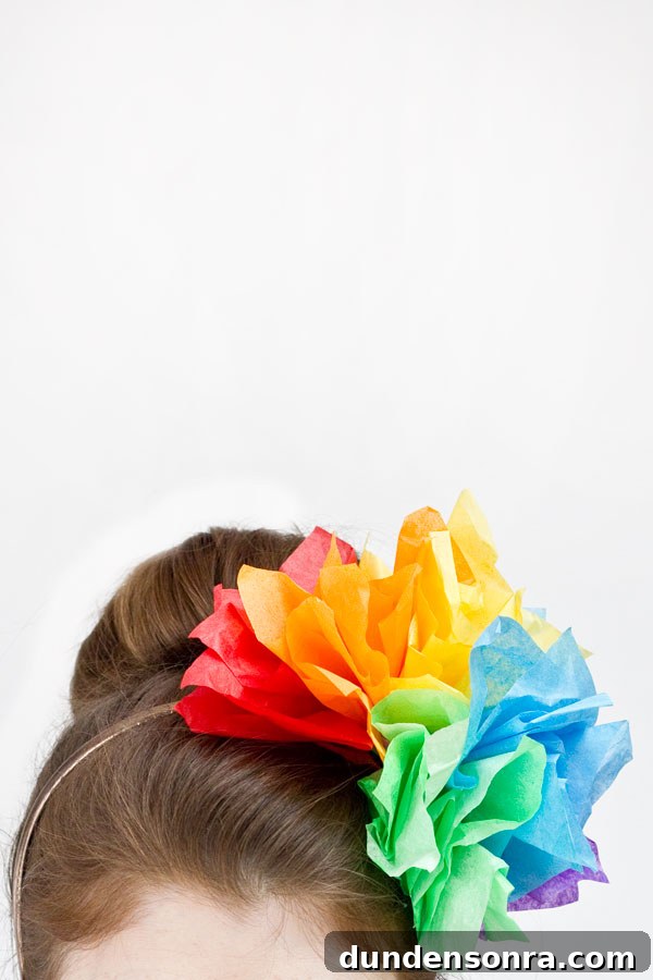 DIY Rainbow Fascinator