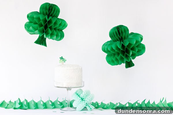 DIY Honeycomb Shamrocks