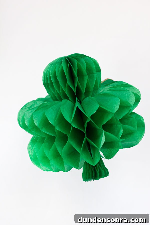 DIY Honeycomb Shamrocks for St Patricks Day