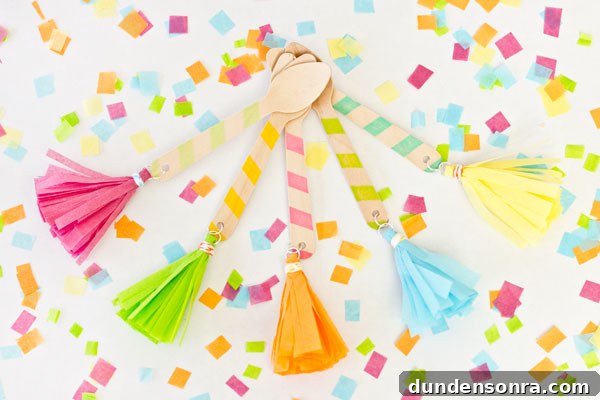 How to Make Tassel-Topped Ice Cream Spoons 2 DIY Tassel Ice Cream Spoons