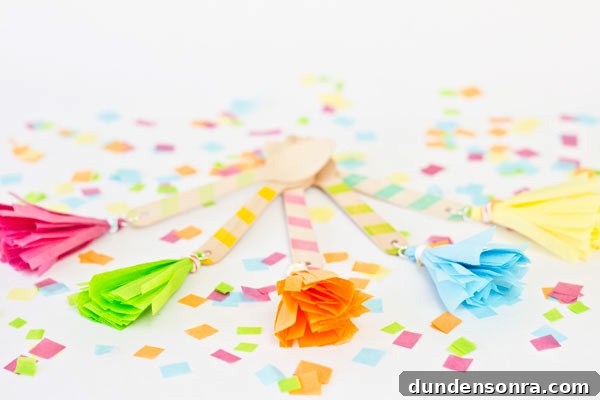 How to Make Tassel-Topped Ice Cream Spoons 12 DIY Tasseled Ice Cream Spoons with Sucre Shop