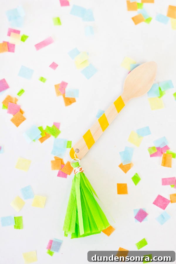 How to Make Tassel-Topped Ice Cream Spoons 13 DIY Tassel Ice Cream Spoon