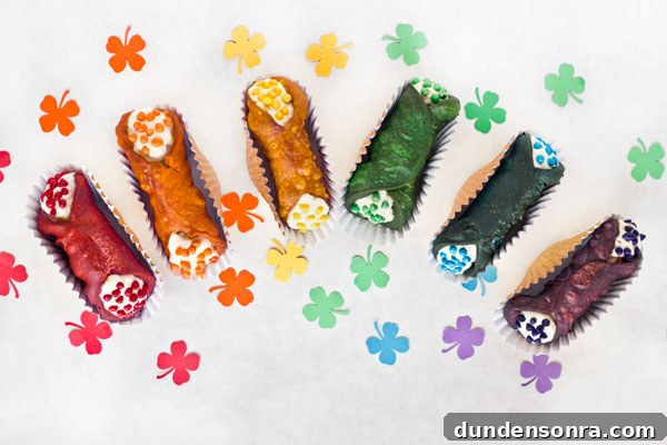 Colorful Rainbow Cannoli Recipe for Festive Desserts 3 Colorful Rainbow Cannoli