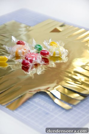 DIY Fringed Pots of Gold for St. Patrick’s Day Decorations 8 Fringe Mylar Treat Bag