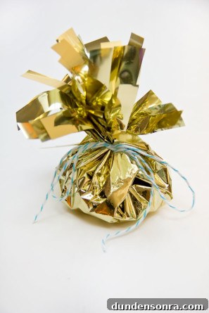 DIY Fringed Pots of Gold for St. Patrick’s Day Decorations 10 DIY Fringey Mylar Treat Bags