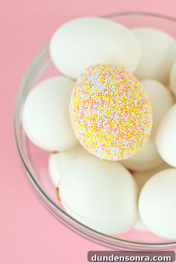 How to Make Sprinkle-Covered Easter Eggs: Step-by-Step DIY Guide 2 DIY Sprinkle Easter Eggs