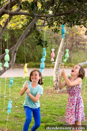 DIY Candy-Filled Egg Popper Tree