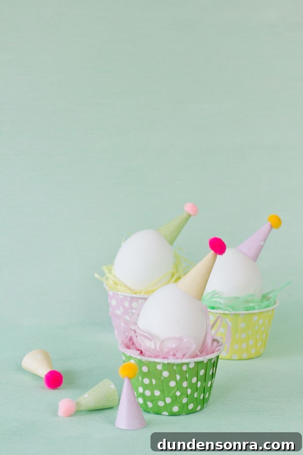 DIY Party Hat Easter Eggs