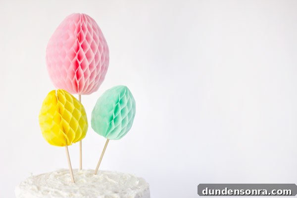 DIY Honeycomb Easter Eggs: Step-by-Step Guide for Stunning Decor 3 DIY Easter Egg Honeycomb Cake Topper