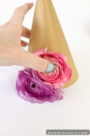 Floral Party Hat DIY