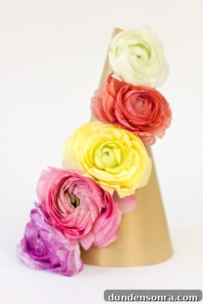 DIY Fresh Floral Party Hat