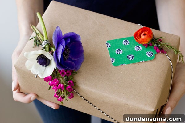 Fresh Flower Gift Packaging DIY