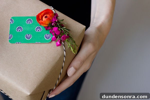 Fresh Flower Gift Tag DIY Tutorial