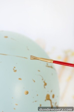 Gold Splatter Painting Balloons