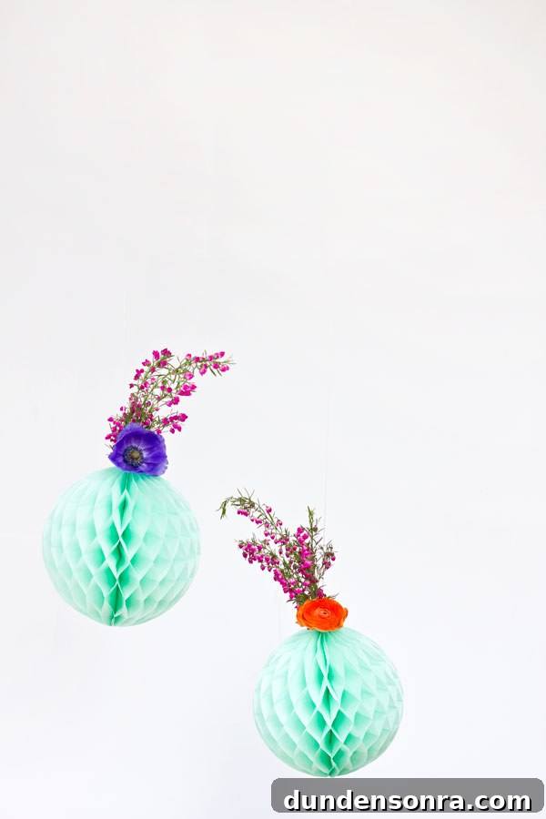 DIY Fresh Flower Honeycomb Decor