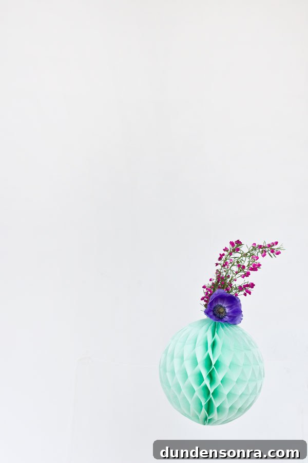 DIY Fresh Flower Honeycomb Party Decor
