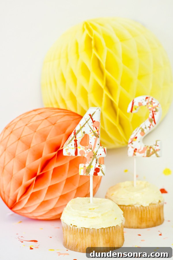DIY Splatter Paint Cake Toppers for Your Next Celebration 2 DIY Splatter Paint Cake Toppers1