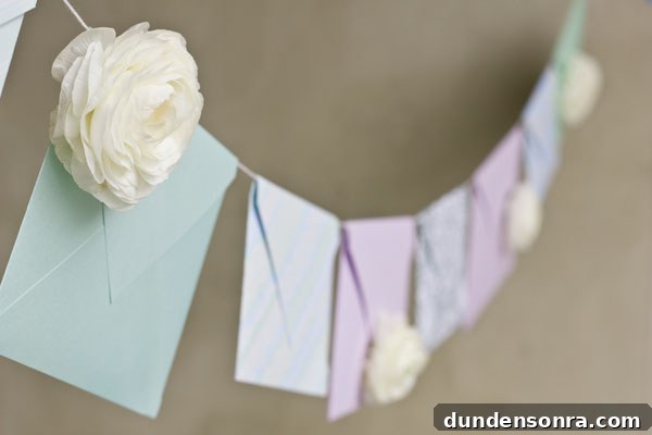 DIY Fresh Flower Envelope Garland Tutorial