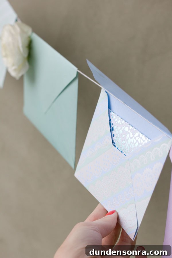 Envelope Garland for Mothers Day