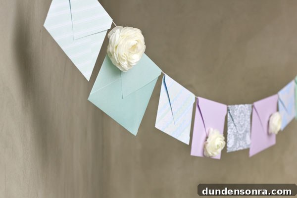 DIY Floral Envelope Garland