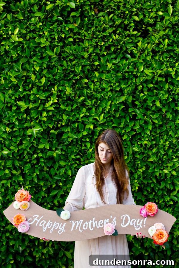 DIY Floral Banner for Mothers Day