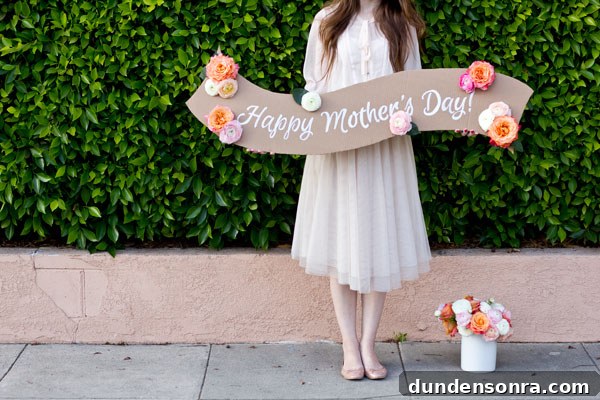 DIY Flower Banner and Bouquet for Mothers Day