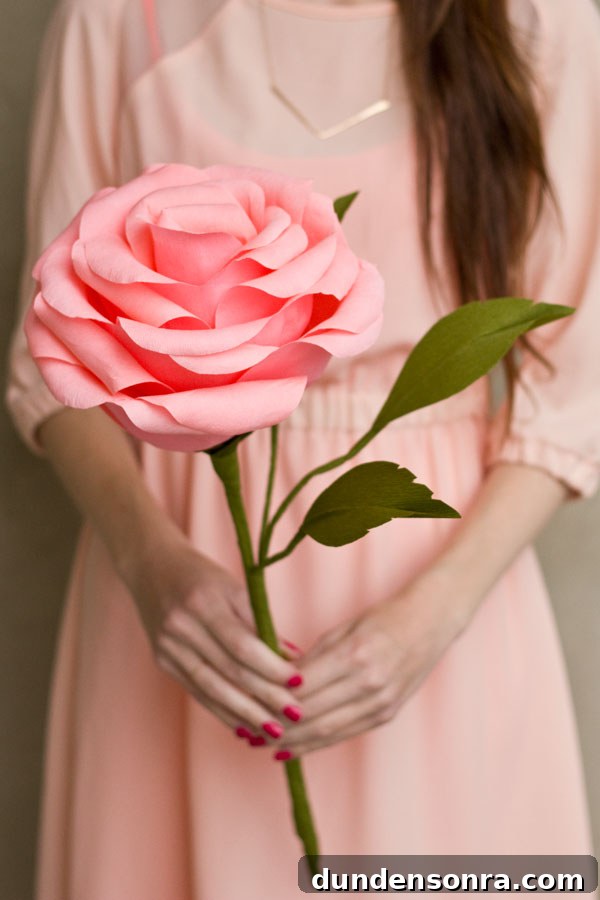 DIY Giant Crepe Paper Roses