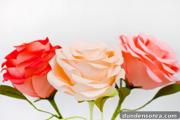 DIY Giant Crepe Paper Roses