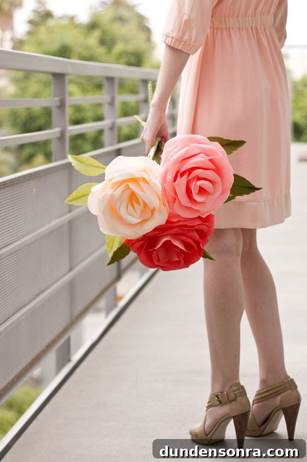 How To Make Giant Crepe Paper Roses