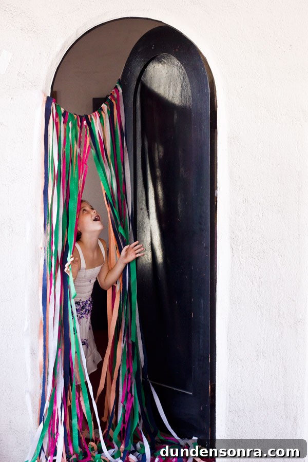 How to Make a Surprise Streamer Door for Parties 4 DIY Surprise Streamer Door for Birthdays