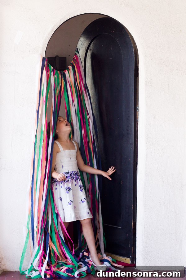 How to Make a Surprise Streamer Door for Parties 9 DIY Birthday Streamer Surprise Door