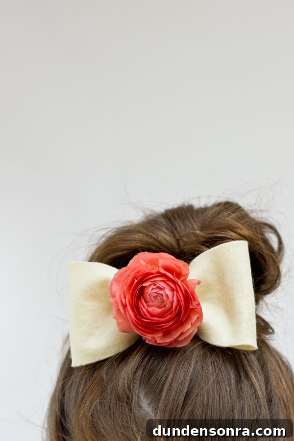 DIY Fresh Flower Hair Bows: How to Make Floral Hair Accessories at Home 2 DIY Fresh Flower Hair Bows